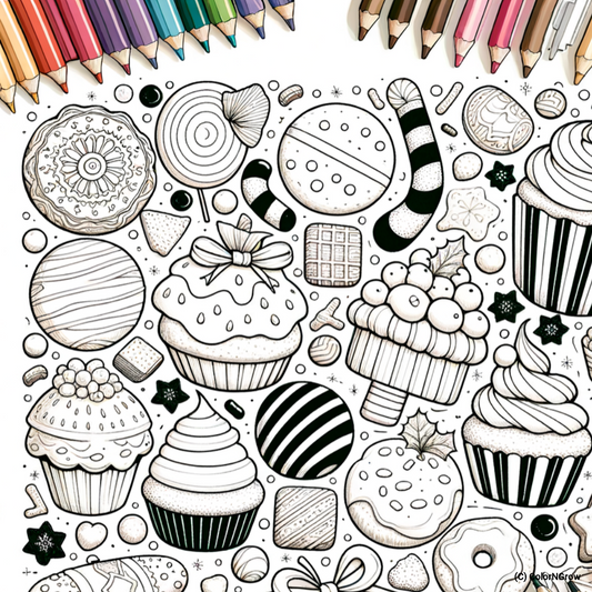 🍪 Sweet Treats Coloring Page