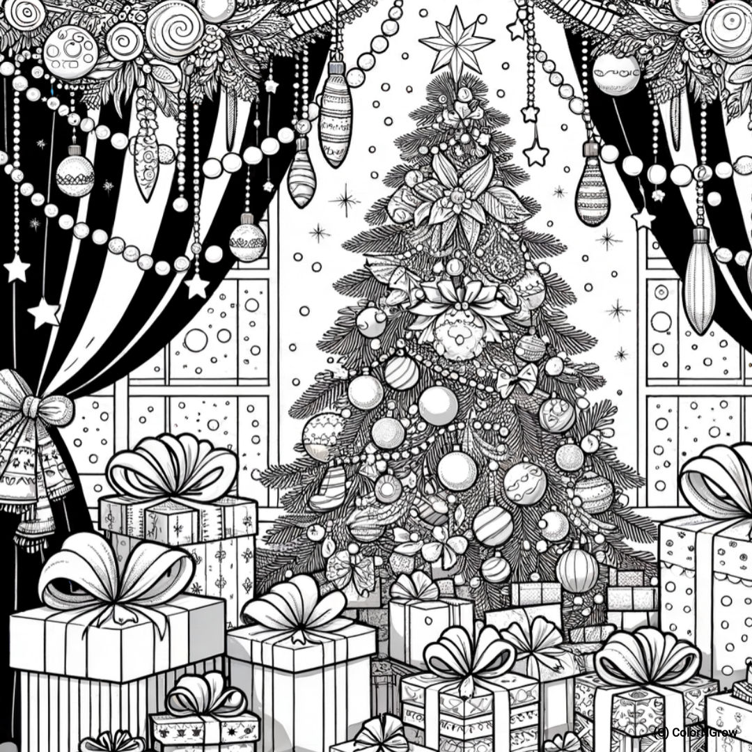 🎁 Festive Fun Coloring Page