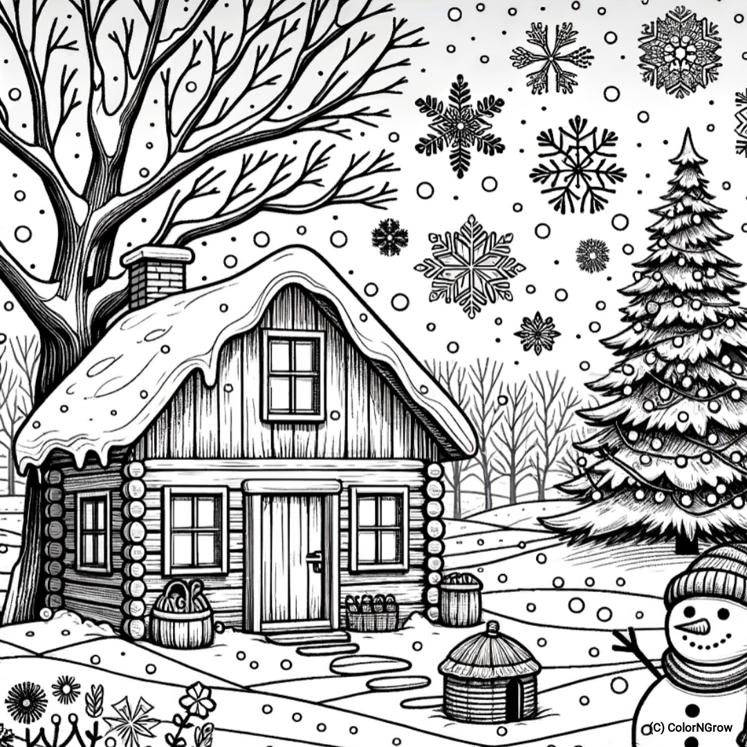 ❄️ Winter Wonderland Coloring Page