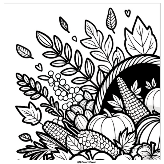 🦃 Harvest Time Coloring Page